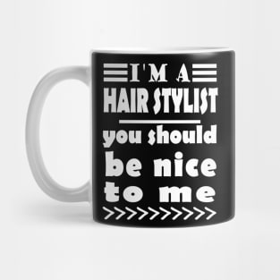 Hair barber barber beard care style saying Mug